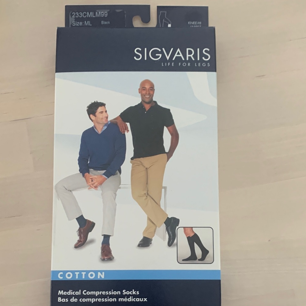 Sigvaris Black Medical Compression Socks - Prescription strength